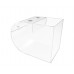 FixtureDisplays® Acrylic Round Candy Dispenser - Transparent Treats Rack with Curved Plexiglass Bin - 7 1/2